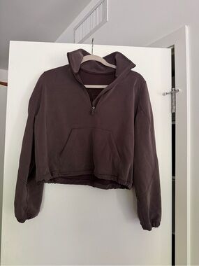 Lululemon SoftStreme Half-Zip Pullover Sweatshirt in Deep Plum